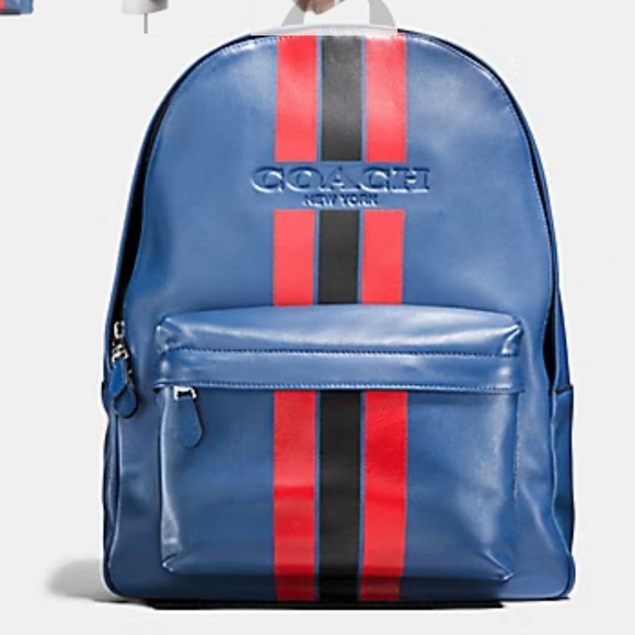 HTF ~Coach~ CHARLES BACKPACK IN VARSITY LEATHER!!! - Picture 1 of 9